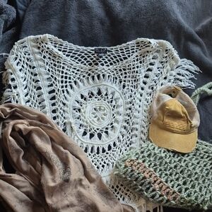Bohemian Crochet Top with Fringe